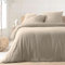 L22G Housse de Couette Gaze de Coton Double Face 125gr/m2 220x240 cm +2 Taies 63x63cm Couleur Beige