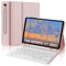 SENGBIRCH Funda Teclado Samsung Galaxy Tab S9 FE 10.9, Teclado Samsung Tab S9 11 2023, Teclado España Ñ Bluetooth Inalambrico Desmontable para Samsung Galaxy Tab S9/S9 FE 2023, Rosa Claro