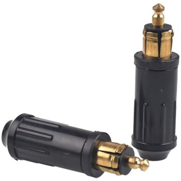 Okaywork Kfz stecker - 2 Stück DIN Stecker 12V DIN Zigarettenanzünder adapter, Zigarettenanzünder stecker, Passend für Jede Europäische DIN-Steckdose, 12 volt steckdose.