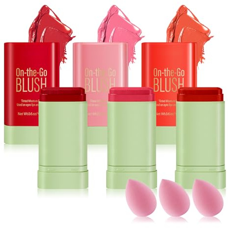 PPPanYiDi - Variety of colours: the moisturizing blush contains 3 charming colors: deep red, shy pink and coral orange, suitable for all skin tones, you can choose which blush