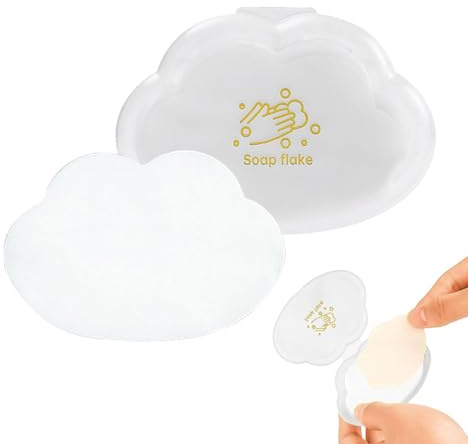Generisch Foglie di sapone da viaggio – Sapone per le mani di carta, fiocchi di sapone, 50 pezzi, facile da rimuovere con le mani asciutte | Sapone per le mani per il campeggio
