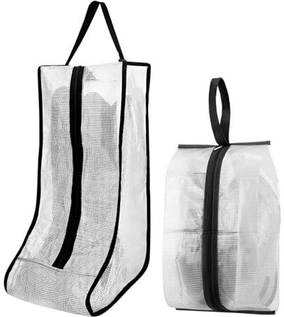 Boot Storage Bag, 2PCS Tall Boots Storage, Water Resistant Boot Bag with Waterproof Shoe Bags Organizer Protector Bag Zippered Bag with Handle, Portable for Hunting Hiking Fishing Rainy Day