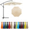 BLGVGKLPNT Toile de Rechange pour Parasol 4,0-2,0 Mètres 6/8 Baleines, Extérieur Auvent de Remplacement,Toile Parasol, Auvent de Remplacement Parasol déporté (8ribs:4m/13.1ft,Beige)