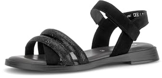 Gabor Damen Riemchensandalen, Frauen Sandalen,Women's,Sommerschuhe,Freizeitschuhe,offene Schuhe,Strandschuhe,Sandaletten,schwarz,40.5 EU / 7 UK