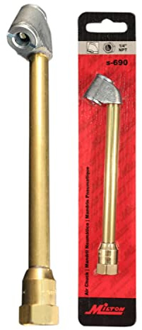 Dual-Head Air Chuck, 1/4 FNPT, Tire Air Chuck for Tire Inflator Gauge and Air Compressor, S-690 (Pack of 10)