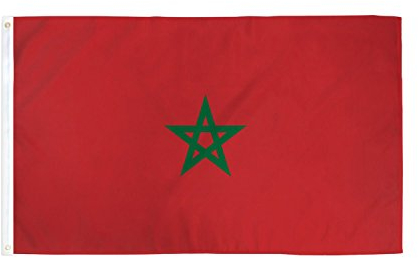 AZ FLAG - Flagge Marokko - 150x90 cm - Marokkanische Fahne 100% Polyester mit Messing-Ösen - 110g