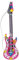 Amakando Deko Luftgitarre Rockstar Gummigitarre Hippie Rocker Inflatable Guitar Aufblasbare Gitarre Partydeko aufblasbar Mottoparty Musikinstrument Accessoire Party Gitarren Instrument