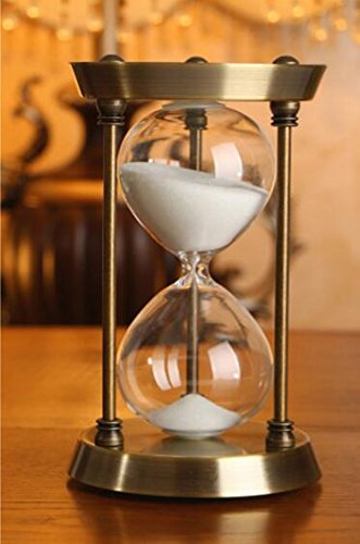 wfive 30 Minutes Métal Verre De Sable Sandglass Sablier Minuterie Horloge X'mas Cadeau Décorations