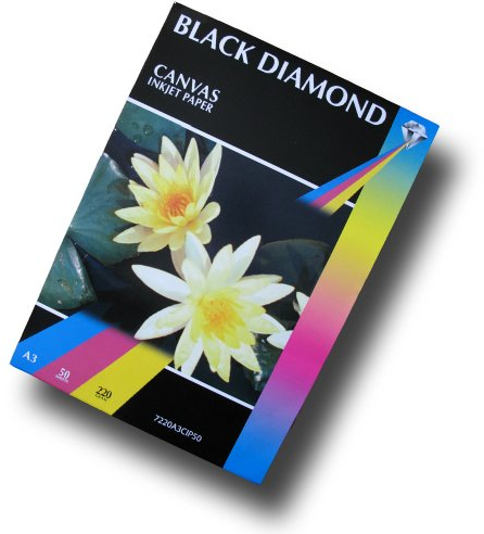 50 Blatt - Black Diamond weiß A3 schwere Matte Canvas Inkjet Papier, 220gsm, die außergewöhnliche Resultate und feine Kunstdrucke Anwendungen