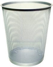 Q-Connect 18 Litre Waste Basket Mesh Silver - KF00849 by Q-Connect