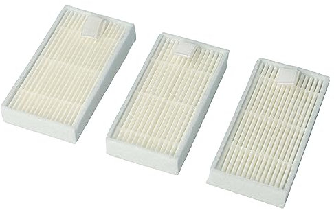vhbw 3x filtro compatibile con Ariete Bricola 2717, 2713 aspirapolvere - filtro HEPA bianco