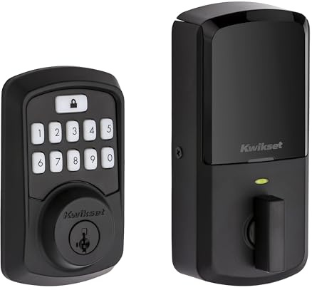 Kwikset 99420-002 Aura Bluetooth Programmable Keypad Door Lock Deadbolt Featuring SmartKey Security, Venetian Bronze
