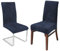LANSHENG Stretchy Stuhlbezüge für Esszimmerstühle, Stretch Spandex mit Gummiband Stuhlbezug,Velvet Large Dining Chair Schonbezüge für Restaurant Hotel Party Bankett (Marine,6 Pack(M))
