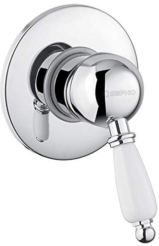 KIRKÉ WHITE Unterputz-Duscharmatur, 1 Weg, WEISSER HEBEL, CHROM
