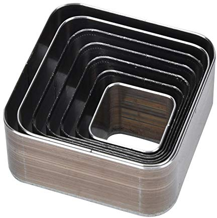 Stampo in pelle, 7 pezzi di taglio quadrato in pelle Die stampo in pelle fai da te coltello da punzonatura