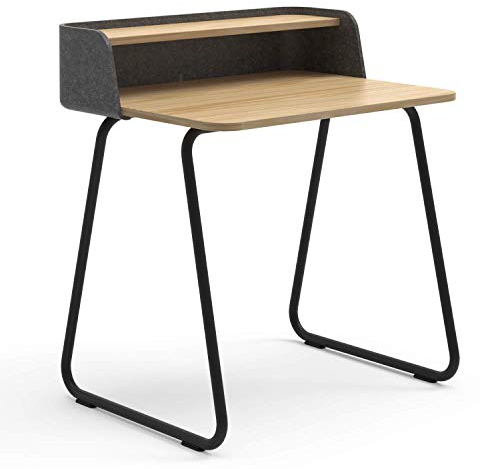 Sedus Secretair Home Sekretär, Melamin, Stahl, PET Filz, Eiche/Schwarz, 80x60x74cm