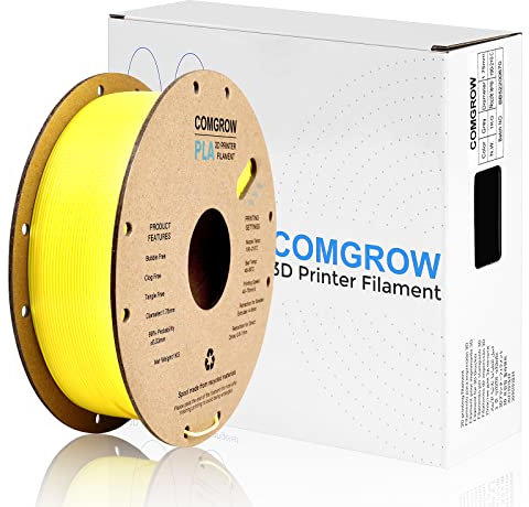 Ender PLA Filament 1.75mm 3D Printer Filament PLA for 3D Printer 1kg Spool (2.2lbs), Dimensional Accuracy of +/- 0.02mm PLA Yellow