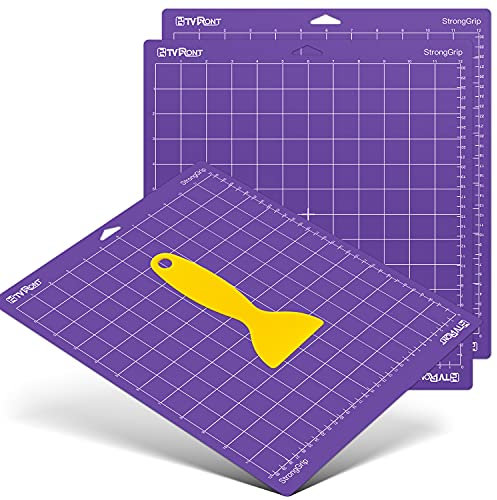 HTVRONT Starke Griff Schneidematte für Cricut, 3er Pack Schneidematte 12x12 für Cricut Explore Air 2/Air/One/Maker, Starkes Klebeklebriges Schneiden von Mats Ersatz Zubehör für Cricut