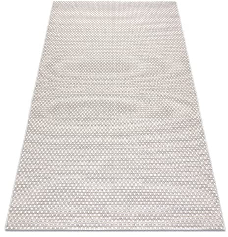 rugsx Modern Teppich SISAL Boho Schnurteppich für Wohnzimmer, Schlafzimmer, Terrasse, Küche, Creme 120x170 cm