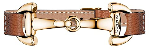 DIMACCI ARMBAND - ALBA PUR (Cognac + Vergoldet Metall)