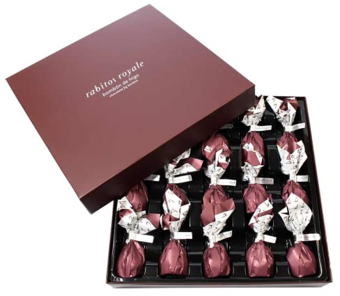 Bonbon de Higo | Schachtel mit 15 Bonbons aus dunkler Schokolade | Brandy Aroma dehydrierte Feige - 265 Gr | Pralinen mit Feige | Geschenkbox Pralinen