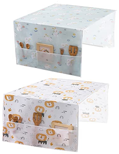 2 Piezas Nevera Cubierta Antipolvo, Lavadora a prueba de polvo, Lavadora Algodón Refrigerador, Para Frigorífico y Lavadora, con Bolsa de Almacenamiento, (130 × 54cm)