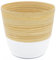 Dehaus® Handmade Bamboo Plant Pot - Large 22 x 21cm - Decorative Indoor Pots for House Plants, Flowers, Succulents & Herbs - Contemporary Planter, Wooden Planters in Blue, Sage Green, White, & Grey