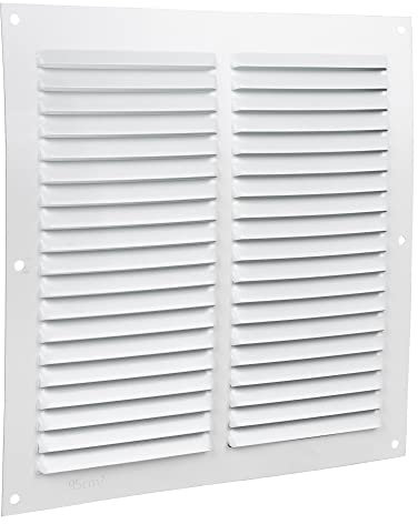 Cofan Rejilla de Ventilación | Fabricada en Aluminio Blanco | Medida de 20 x 20 cm | Medida Interior 17 x 17 cm | Unitario