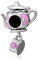 Magic Teapot and Teacup Charms, Fit Pandora Women Valentines Day Bracelet, 925 Sterling Silver Pink Enamel Tea Pot/Cup Beads, Gift for Wedding/Daughter and Wife/Couple
