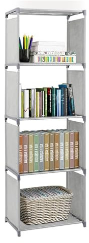 Dhouse Book Shelf Bookcase Cube Row Simple Bookshelf Four Compartment Storage Unit Organizer Creative Combination Display Shelf for Living Room Bedroom Office
