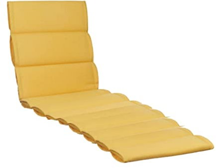 KETTtex EXKLUSIV Auflage Liege Gelb I Gartenliege Polster 200x60x3cm I KTH1 Liegenauflage weich & robust I Liegestuhl-Auflage UV-beständig I wasserabweisendes Liegekissen I Dessin 2315