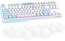 Cloud-Soft Ergonomic Wrist Rest for 100 Keys 87 Keys 68keys Keyboard PU Material Anti-Slip Rubber Base Memory Foam Cloud-Shaped Palm Rest for Computer Laptop,Pain Relief,15.2 * 4.4 * 1.2 inch -White