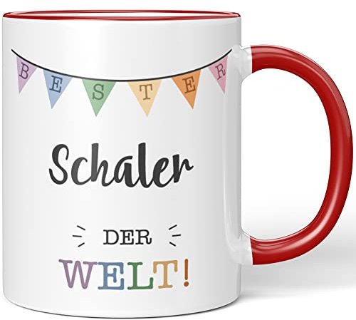 JUNIWORDS Tasse, Bester Schaler der Welt, Rot (5717601)