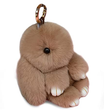 Weiche flauschige Kaninchen Schlüsselanhänger Nette Plüsch Hase Schlüsselanhänger Plüsch Hase Schlüsselanhänger Kunstpelz Schlüsselanhänger Pompom Schlüsselanhänger Dekoration