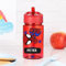 Wanapix | Bouteille personnalisée pour enfants | Gourde d'eau pour enfants | Avec paille et poignée de transport | École/Crèche | Plastique sans BPA | 440 ml | Rouge | Spider
