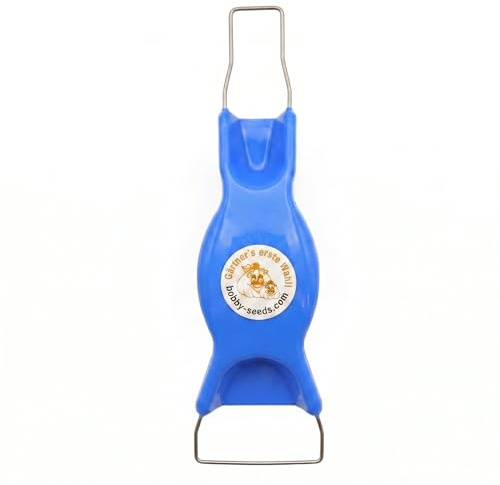Bobby-Seeds Schwedische Jätefaust Blau, Handhacke & Unkrautjäter für präzises Jäten, ergonomisch & leicht, 2 Arbeitsbreiten 2,5 & 6,5 cm, Gartenwerkzeug für Hochbeet & Gemüsebeet