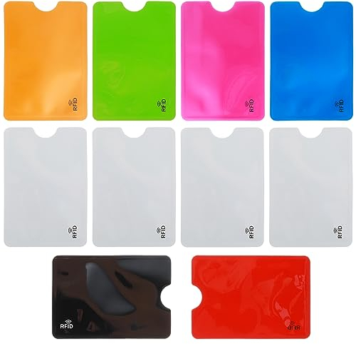 simarro 10 Stück RFID Schutzhüllen für Kreditkarten, TÜV Geprüfte EC Karten Schutzhülle & NFC Blocker vor Datendiebstahl Schutz Hülle Kreditkarte Personalausweis EC-Karte Bankkarte 9 x 6.1cm