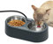 Fuliuna Heated Cat Bowl, Outdoor Heated Pet Bowl with Double Stainless Steel Bowl 40 OZ, Heated Water Food Bowl for Cat Pet, Thermal Pet Bowl Provide Drinkable Water and Hot Food in Winter