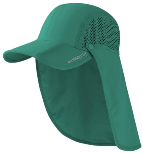 Bassdash UPF 50+ Angelhut Faltbarer Sonnehut mit Abnehmbarer Nackenklappe Tragbar für Männer Frauen Golf Wandern
