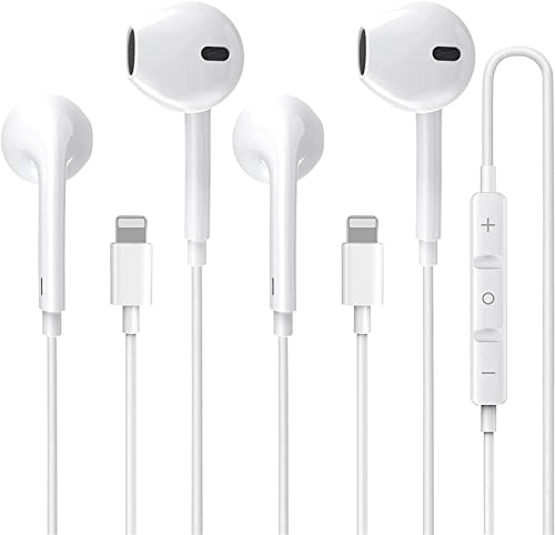 MOSON 2 auricolari con cavo, [certificato MFi] Auricolari in-ear, Compatibili con iPhone 7/8/X/11/12/13/14/Pro/Pro Max iPad, HEADPHONE-2-L