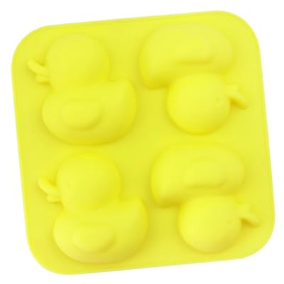 3Pcs 4 Cavity Chocolate Moulds, Non Stick Food Grade Chocolate Moulds Silicone, Duck Shaped Chocolate Molds, Easy to Clean Silicone Moulds for Chocolate Ice Cube Jelly Fondant