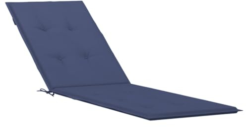 vidaXL Liegestuhl Auflage, rutschfest Liegenauflage mit Schaumstofffasern, Polster Kissen für Gartenliegen Sonnenliegen, Marineblau Oxford-Gewebe