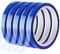 Fyguard 5 Rollen Hitzebeständiges Klebeband, 10mm x 30m Sublimationsklebeband Blaues Wärmeband Hitzeschutz für Sublimation Elektronik Leiterplatten