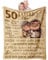 YESTUTI Goldene Hochzeit Geschenke, Geschenke zur Goldenen Hochzeit, Lustige Mitbringsel für Goldene Hochzeit Eltern, Goldenehochzeit Deko, Geschenkideen zum 50 Hochzeitstag Decke 150x130CM
