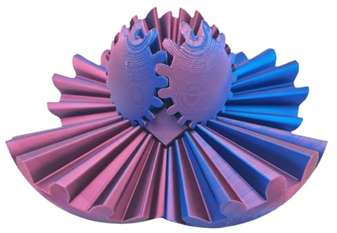 3D Gedruckter Zahnradball,Steampunk Whirling Wonder Fidget Gear Ball Gear Ball 3D Zahnradball 3D Gedruckter Gear Ball Cube Fidget Toy Gear Ball ADHD Zahnrad Kugel Zappelspielzeug für Arbeit oder