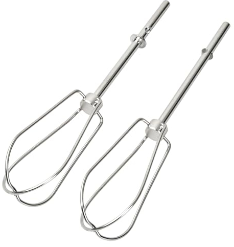 Chstarina 2 Piezas Batidores de Repuesto,18.5cm Repuesto para Batidora de Varillas, Batidora de Huevos de Acero Inoxidable, Accesorios para Batidora de Varillas,Varillas para Batir Huevos para Mezclar