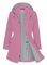ATLASLAVA Veste de pluie pour femme - Longue - Imperméable - Avec capuche - Veste de transition - Trench - Manteau d'extérieur, Rose sèche, XL
