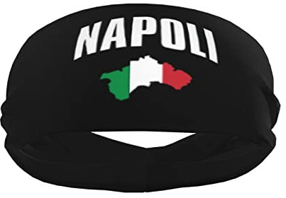 Neapel, Italien, italienische Flagge, Sport-Schweißband, Stirnband für Männer und Frauen – für Tennis, Basketball, Laufen, Fitnessstudio, Training