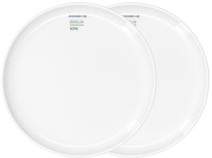 KPM Berlin LAB Teller, Kuchenteller aus Porzellan im 2er-Set, weiß, Ø 10 cm | Handgefertigte Speiseteller in modernem Design aus Berlin, mikrowellen- & spülmaschinengeeignet, Duo Set im Geschenkkarton