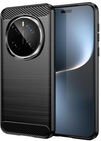 Effcotuo Coque pour Honor Magic 7 Pro Cover, Etui Souple Flexible en Premium TPU Case, Antichoc, Anti-dérapante pour Honor Magic 7 Pro-Noir